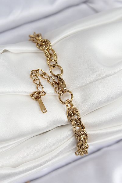 Clariss 316L Steel Classic Tattoo Rope Chain Model Gold Color Women's Bracelet