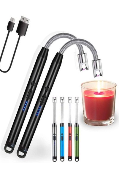 Generic Electric Lighter with Flexible Neck (SET of 2 Pcs), Flameless Windpro...