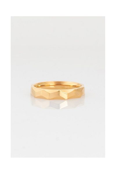 UKHWD SUPPLY 316L Steel Geometric Cut Men's Ring Ka1353Al