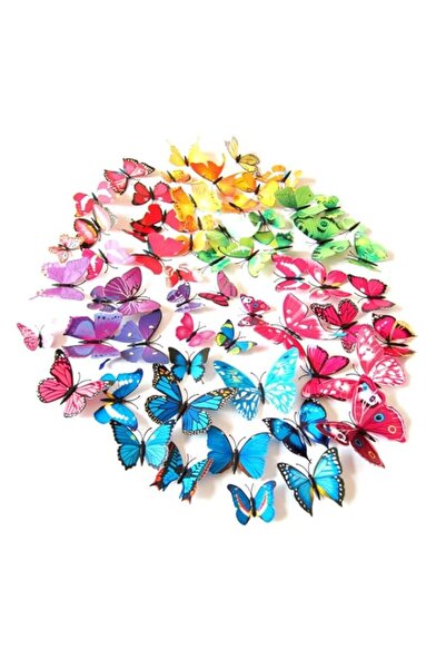 Generic Brand Goodern 60 Pcs 3D Butterfly Wall Stickers,Colorful Butterfly Wa...