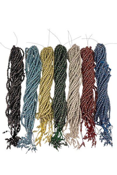 Zey-Al 7 броя 7 мм молитвен броеница (Зикр) с 99 мъниста с цветя