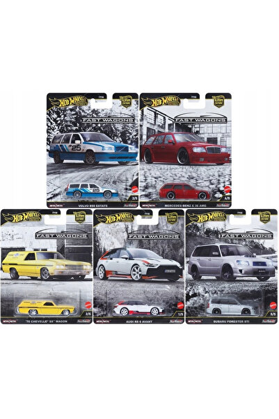 HOT WHEELS Premium Car Culture Fast Wagons 5 li Set