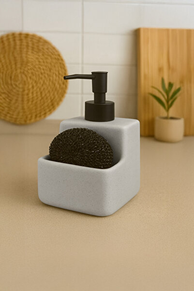 Kitchen Life Rueza Sponge Countertop Kitchen Bathroom Liquid Soap Dispenser Set 400 ml - Kitchen Soap Dispenser Set