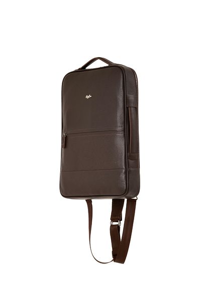 CüzCan Poizeg Brown Genuine Leather Backpack Laptop and Briefcase
