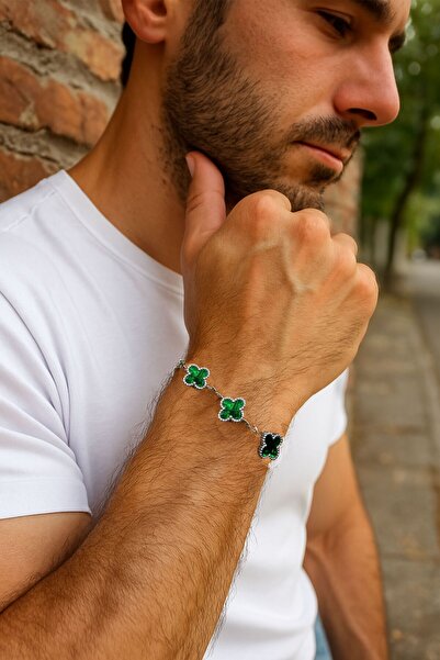 vogutima jewelery&silver by timuçin mavili سوار رجالي من الفولاذ - موديل البر...