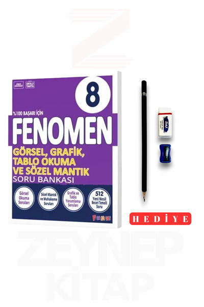 Fenomen Yayıncılık 8.Sınıf Görsel Grafik Tablo Okuma ve Sözel Mantık Soru Ban...