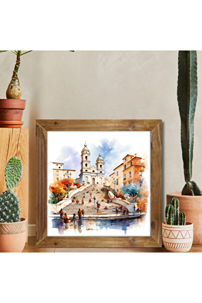 woodhomeworks cadru din lemn real dintr-o bucată decor pictură pătrată