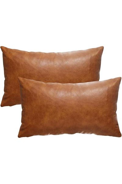 Generic Home Care Throw Pillow Covers 30 * 50cm Set of 2 Brown Outdoor Modern Farmhouse Solid Decorative Pi
