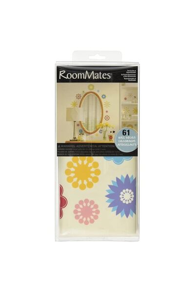 Generic Roommates Graphic Flowers Peel & Stick Wall Decal, Multi-Colour, Rmk1...