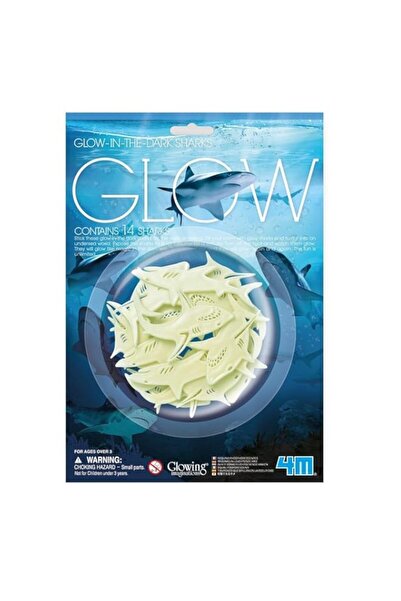 Generic Brand 4M Glow-in-the-Dark Sharks – 12-Piece Set of Luminous Shark Wal...