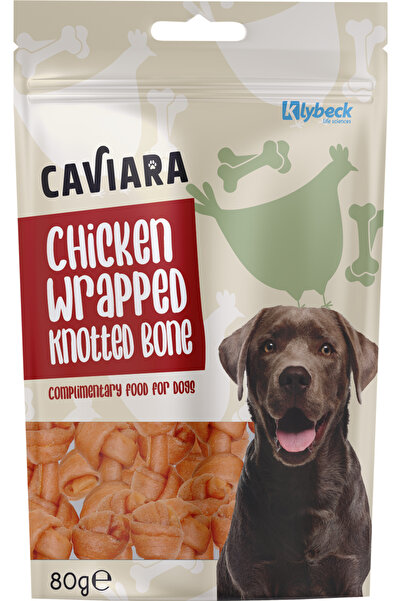 Caviara Tavuk Etli Düğümlü Çiğneme Kemiği 80 gr
