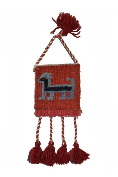 Generic Handwoven Decorative Small Bag with Geometric Design Wall Hanging Dec...