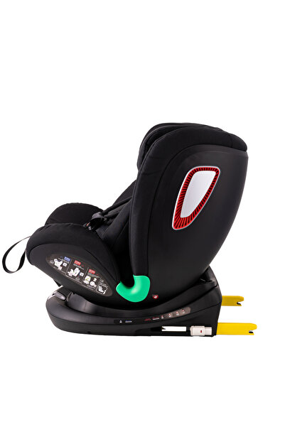 BUF BOOF Scaun Auto Platinum Deluxe I-size BlackJeans Isofix Rotativ 360 Top Tether Sips 40-150 Cm