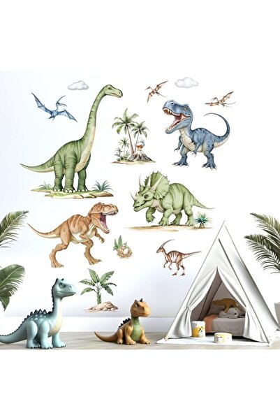Generic ملصقات حائط على شكل ديناصورات للأطفال الأولاد: ملصقات حائط على شكل دي...