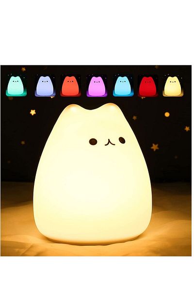 Generic Excefore Cat Kids Night Light Baby Birthday Gifts Mom Women Teenage Girls Nursery Color Changing Ni