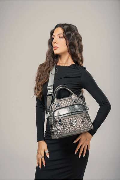 Ovebu Karen Gray Skin Shoulder Bag
