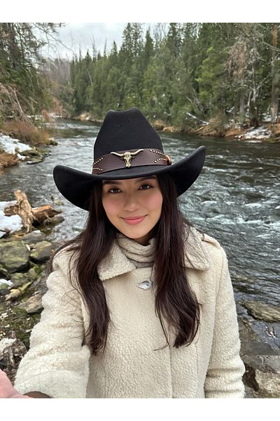 LAGRANZE Women's Stamp Cowboy Hat
