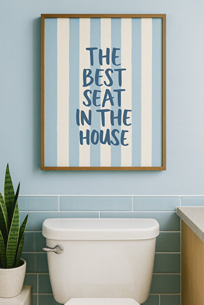 Funzee Humorous Bathroom Wall Poster I the Best Seat in the House - Unframed Poster