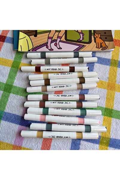 Boyala Coloring Books Rich Art-X Akrilik Marker Duo Set - Natural