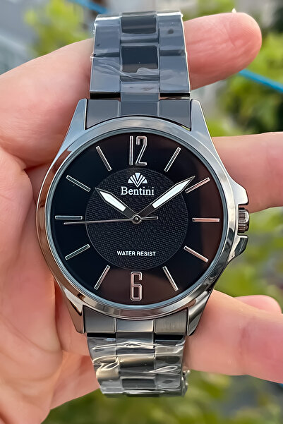 Bentini New Season Silver Color Steel Cord Men's Watch and Bracelet Father's Day Valentine's Day Gift