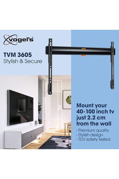Vogel 's TVM 3605​ Fixed Flat TV Wall Mount Bracket for 40-100 Inch​ TVs, Holds Maximum 75 kg TVs