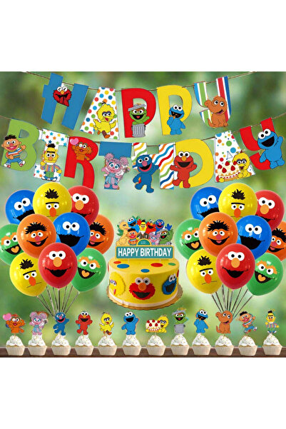 Reventon Sesame Street banner and balloon set