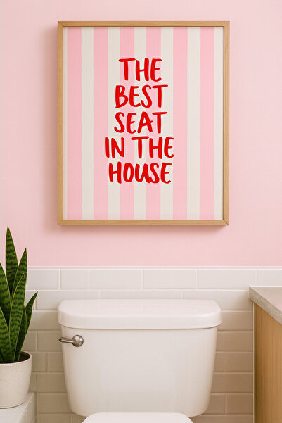 Funzee Humorous Bathroom Wall Poster I the Best Seat in the House - Unframed Poster