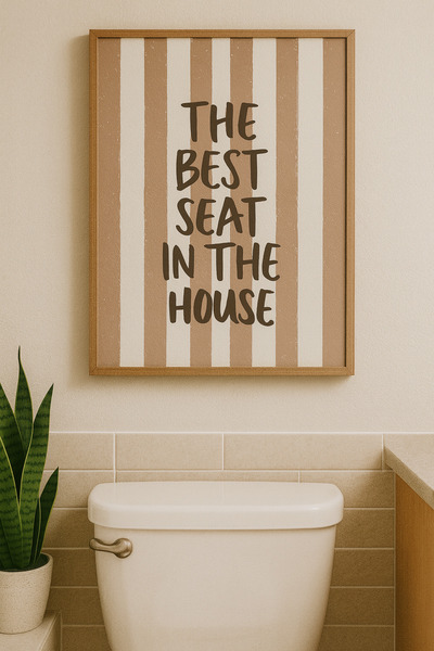 Funzee Humorous Bathroom Wall Poster I the Best Seat in the House - Unframed Poster