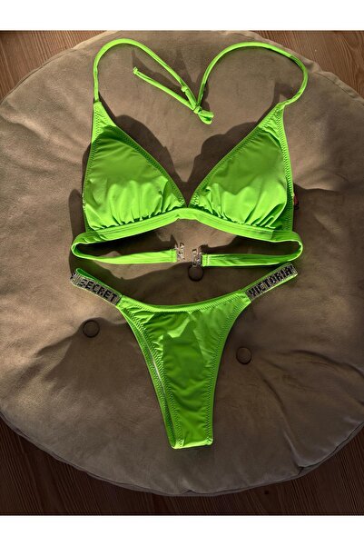 İlaydaButik Taşlı Brazilian Model Kaplı Bikini Takım