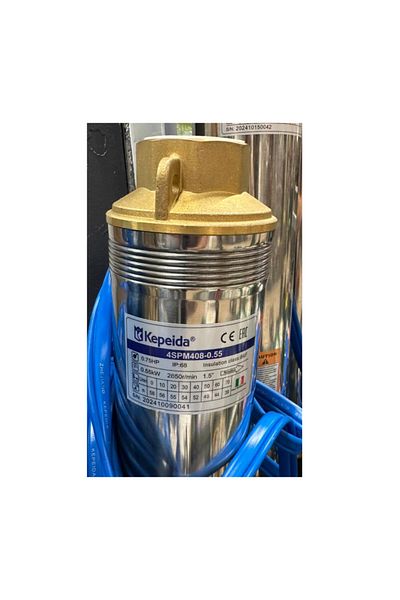 OEM Submersible Pump Kepeida Italy 4SPM408-0.55, 0.55 kW, 58 L/min, 58 m, Copper Coil, Cable 20 m