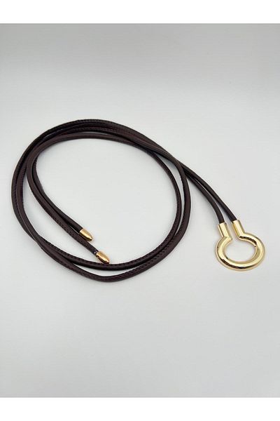 Descoin Cord Women's Belt, Jacket Belt, Dress Belt, Rope Belt