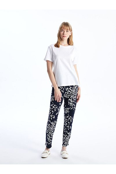LC Waikiki New Season Elastic Waist Comfortable Fit Patterned Women's Trousers - S4Ao69Z8