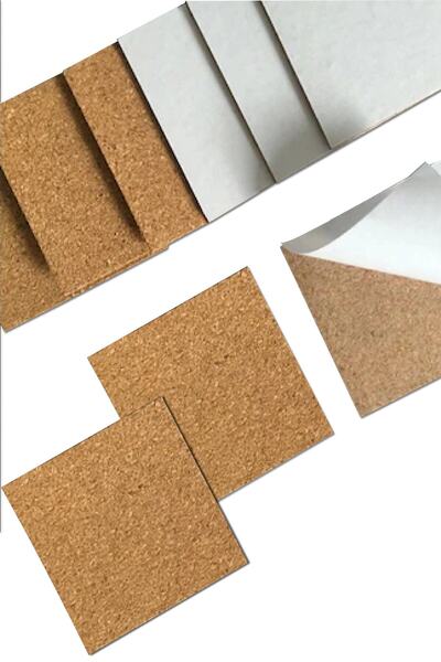 HALL BREATHE Yapışkanlı doğal mantar levha seti 30x30 cm, 6 adet, 2 mm kalınlık