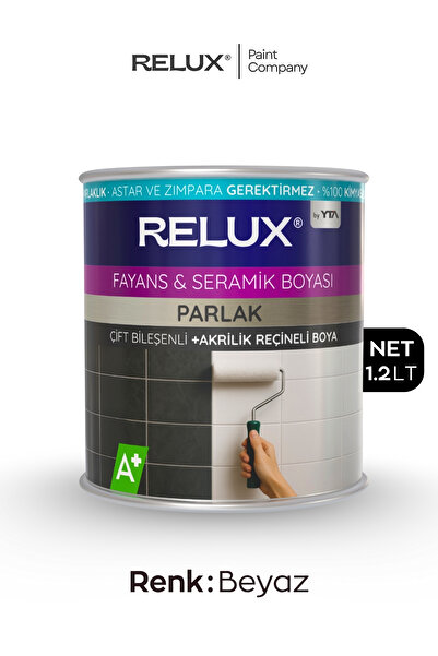 Relux Paint Fayans Boyası – Astarsız ve Vernik Gerektirmez, Parlak, Kimyasal Dayanıklı, Mermer, Ahşap, Metal
