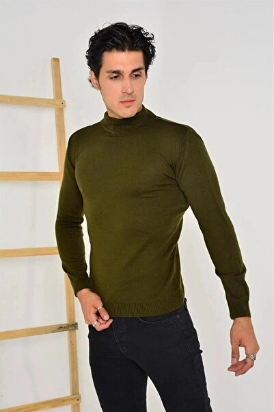 MODA Velmora Full Turtleneck Solid Color Sweater - Green -Vlmr