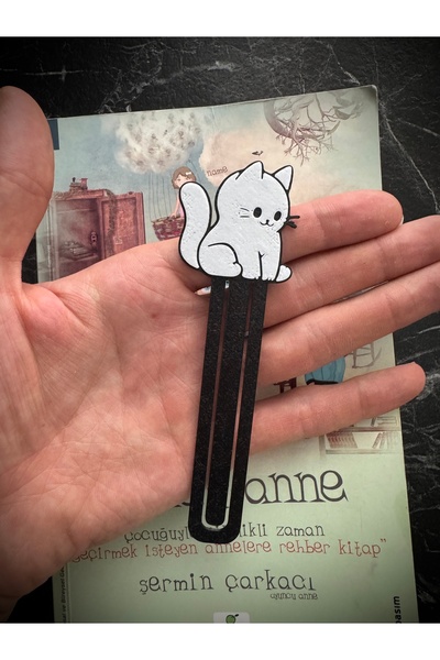 SHHOBİ علامة مرجعية لطيفة على شكل قطة جالسة - علامة مرجعية على شكل قطة حلوة