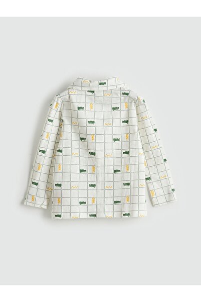 LC Waikiki LCW Kids YENİ SEZON Gömlek Yaka Ekose Desenli Uzun Kollu Erkek Çocuk Pijama Takımı