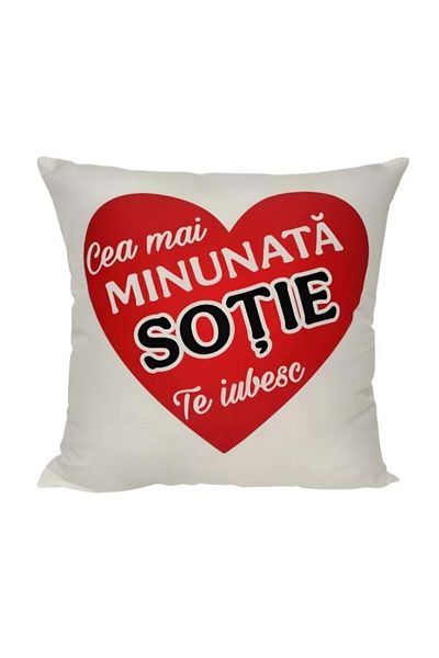 OEM Personalized Pillow ''The Most Wonderful Wife'', 40x40 cm