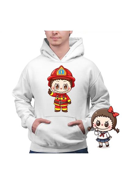 OEM Men's Hoodie Labubu Firefighter