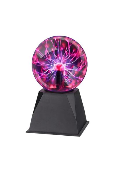 Generic 6″ Plasma Globe Table Lamp – Touch & Sound Sensitive Electric Plasma Ball for Kids Science Toy, Bed