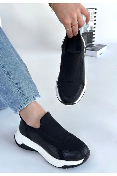 STILVANA Kendy Black Skin Sports Shoes