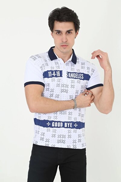Generic Brand Men's Polo Neck T-Shirt Slim Fit Printed Short Sleeve T-Shirt -...