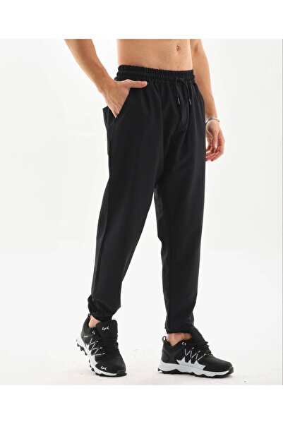 IVORA WEAR Unisex Elastic Leg Sweatpants - Black
