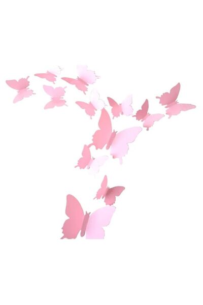 Generic (Pink) - Cute Product 12Pcs 3d Butterfly Removable Wall Decals Diy Ho...