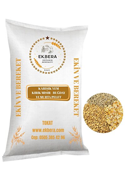 Genel Markalar - Kırık Mısır, Buğday ve Yumurta Pelet Karışık Yem (Tavuk, Kaz, Ördek vb.) - 5 Kg