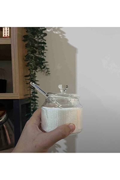 İPEKYOLU PAZRLAMA Cam Kaşıklı Şekerlik/Reçellik