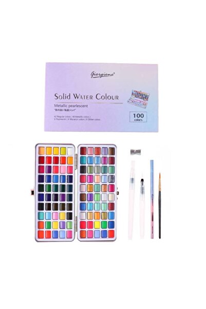 GİORGİONE مجموعة من 100 لون مائي بظلال معدنية