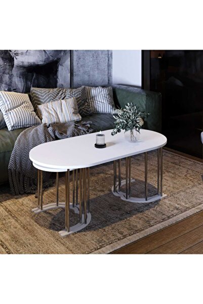 Can Vista Home 2+1 Oval orta Sehpa