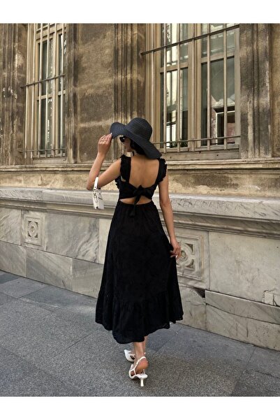 ZTO Women's Back Tie Detail Lined Fisto Dress