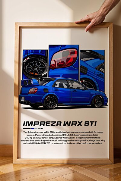 Saturn Impreza WRX STI Tabel cu cadru - Poster Subaru Car